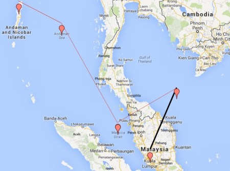 MH370 Presumed Diverted Flight Path