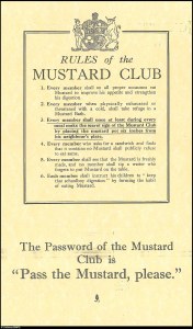 Rules of The Mustard Club