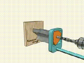 how to drill a square hole (via imgur)