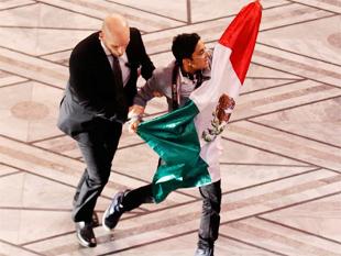 Peace prize disruption Oslo 2014