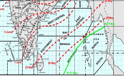 Monsoon front May 2015 IMD