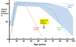 Functionality of organs with age