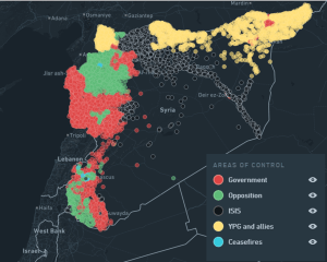 Syria conflict map 13th March 2016 Carter Center