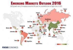 MICKI - Emerging Markets (map by Focus Economics)